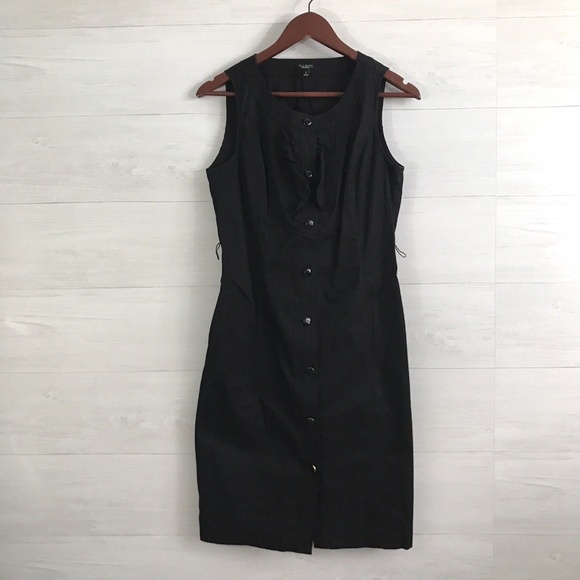 Talbots Dresses & Skirts - Talbots Black Button Down Ruffle Sleeve Dress